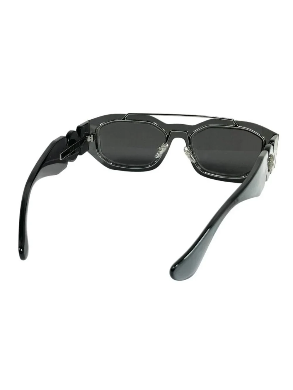 Versace Clear Sunglasses Eyewear Medusa Two Bridge 51 Gray